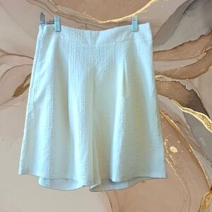 Cider Womens Shorts Cream size M High Waist Seersucker Retro Look